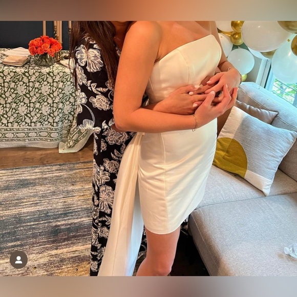 ANTHROPOLOGIE BHLDN AMSALE WILLOW BOW DRESS - SHORTENED - Picture 5 of 8